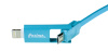 Кабель USB 2.0 - microUSB/Apple 8pin, 2-в-1, 1м, 2.1A, плоский, Partner