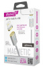 Магнитный кабель USB 2.0 - Apple iPhone/iPod/iPad с разъемом 8pin, 1м, нейлон, Partner